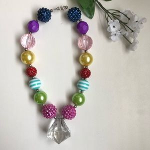 Girls custom necklace. Jewel tones